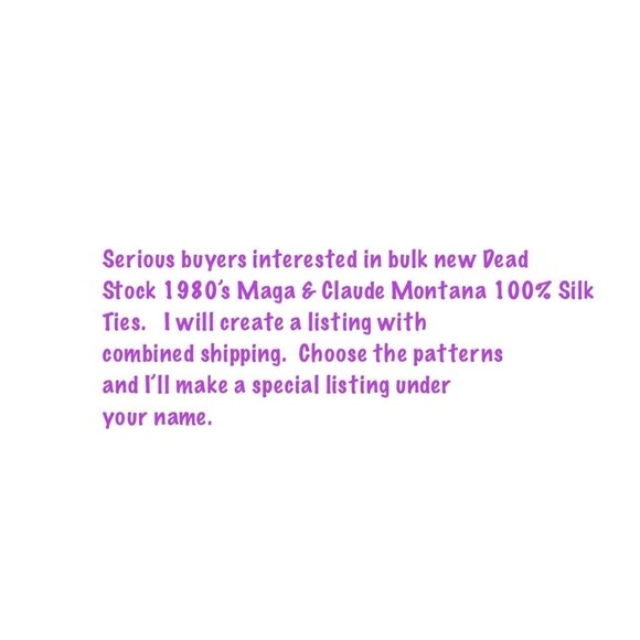 Vintage 1980’s Claude Montana Blue Iceberg 100% Silk Tie -Dead Stock - Italy - Picture 5 of 6